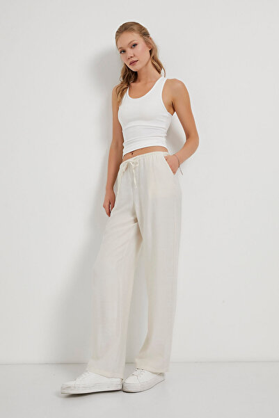 Arma Life Armalife 2306 Elastic Waist Lace up Casual Women's Pants