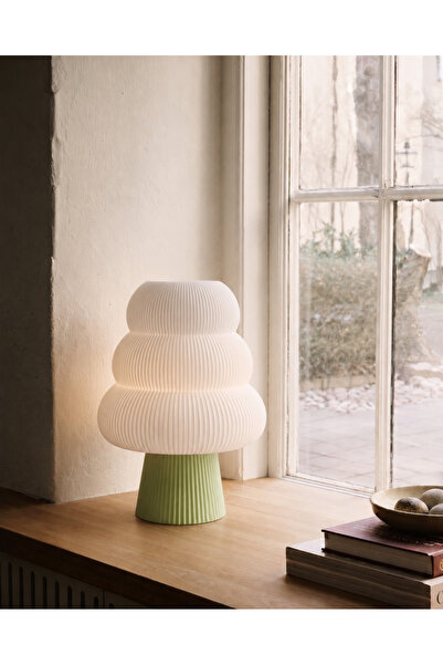 Nuaen Cone Medium Modern Dekoratif Matcha Abajur Masa Lambası - 29 - cm Salon...