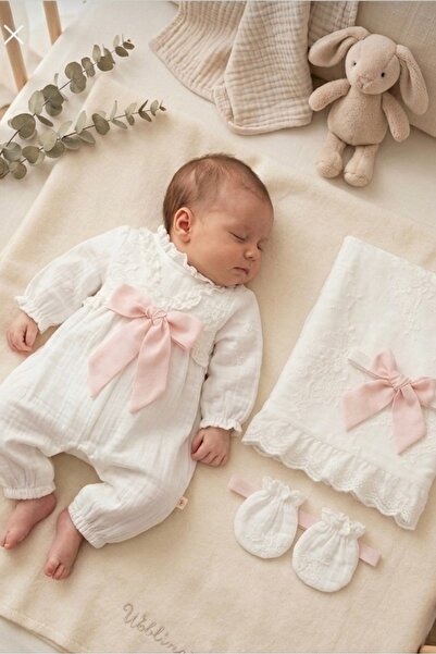 Cherub Baby طقم بطانية من القطن بنسبة 100% من كوبيناكيلي مع فيونكة من الموسلي...