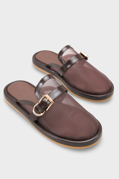 Capone Outfitters Γυναικείες παντόφλες Sabo με επίπεδη σόλα Bobbie Meshed