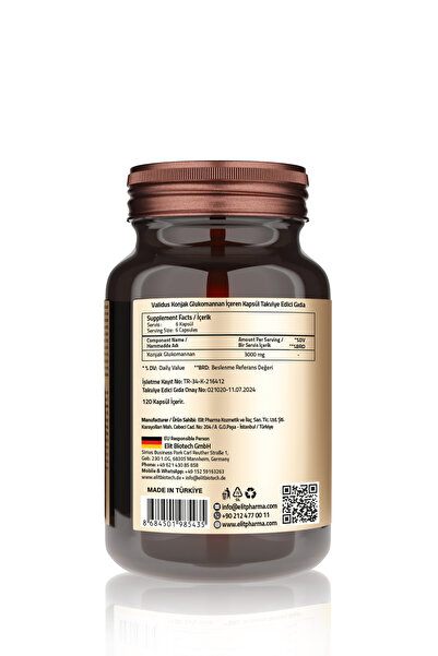 Validus Glucomannan 3000 Mg 120 Capsules