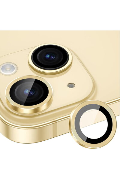 Lito Folie pentru iPhone 15 / 15 Plus - S+ Camera Glass Protector - Yellow