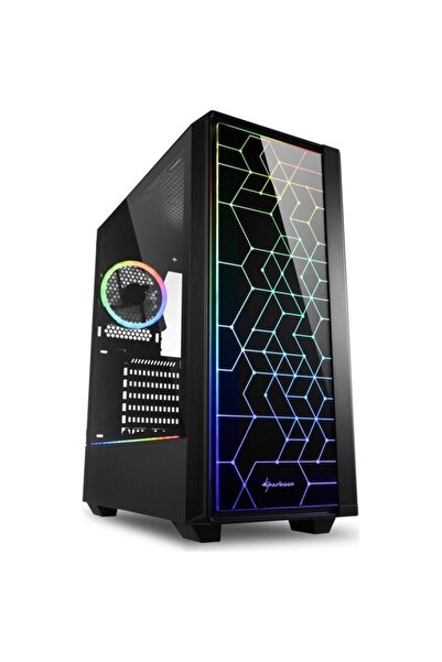 SHARKOON Carcasă tower RGB LIT 100 (negru, panou frontal și panou lateral din...