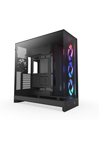 Nzxt H9 Flow RGB (2025), MiddleTower, Fara sursa, ATX/E-ATX/mATX/mATX, Negru