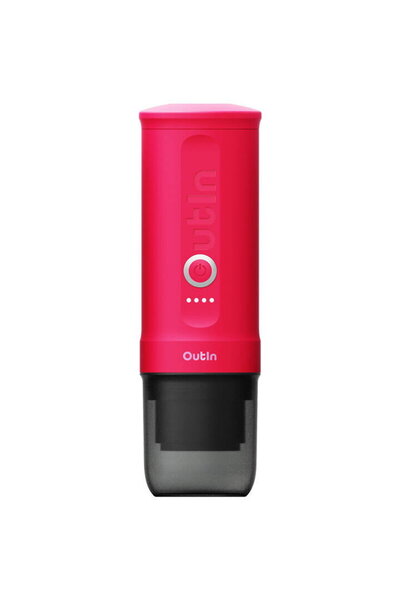 Outin Espressor portabil Nano, 7500mAh, 20 bar, 80ml, Rosu