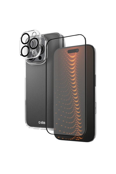 SBS Set cu tehnologie D3O pentru iPhone 16 Pro - husă + folie de protecție ec...