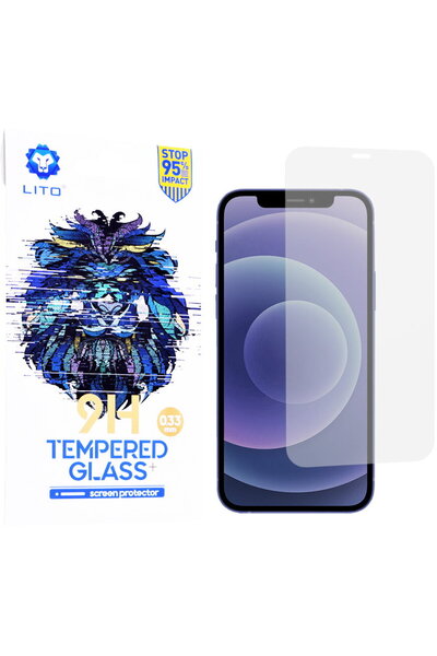 Lito Folie pentru iPhone 12 Pro Max - Sticlă Clasică 2.5D - Transparentă