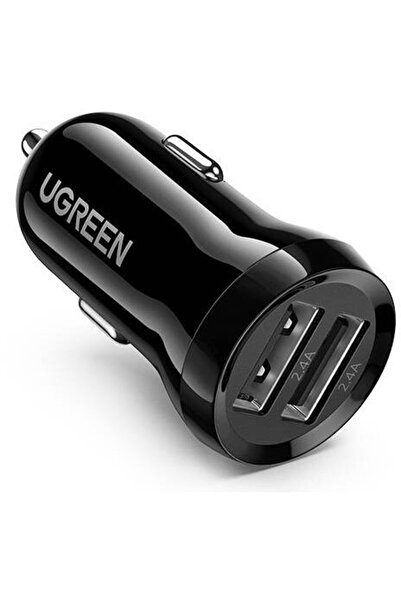 Ugreen încărcător auto ED018, 2x USB, 24W (negru)