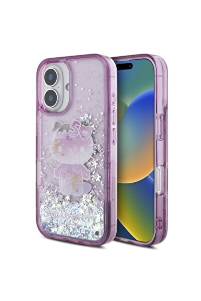 Hello Kitty Husa pentru iPhone 16 - Hardcase Liquid Glitter 50TH Anniversary ...