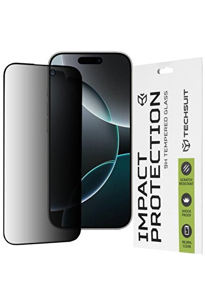 Techsuit Folie pentru iPhone 16 Pro - 111D Privacy Full Glue - Negru