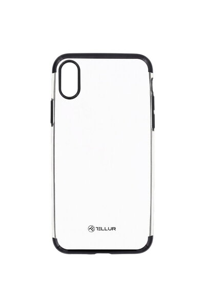 TELLUR Θήκη Σιλικόνης Επιμεταλλωμένη για iPhone X/XS μαύρη