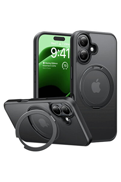 TORRAS Husa pentru iPhone 16 - Ostand Pro Series - Black