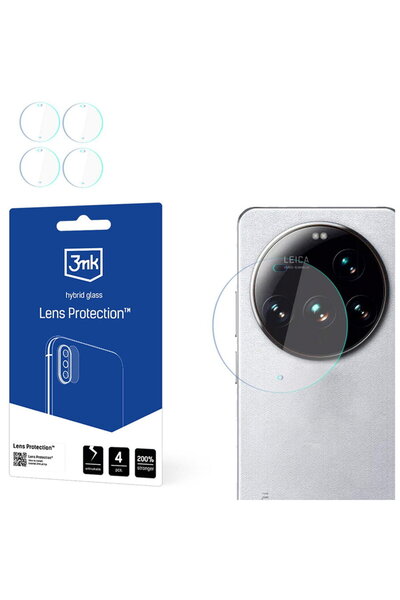 3MK Folie pentru Xiaomi 15 Ultra (set 4) - Protecție lentile - Transparentă
