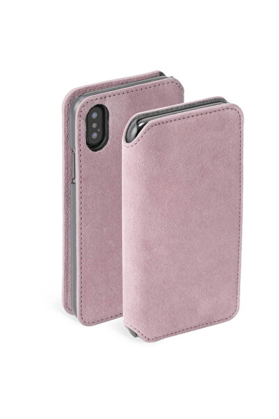 KRUSELL Broby Portofel subțire pentru 4 carduri Apple iPhone XS Max roz