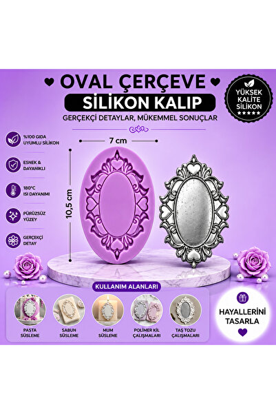 Dr.Paste Silikon Kalıp Oval Çerçeve