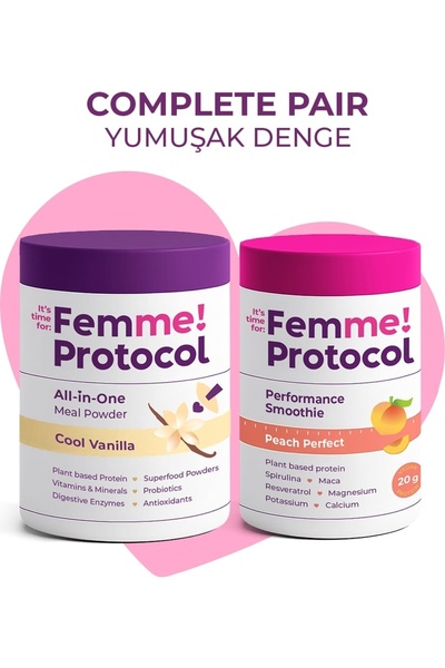 Femme Protocol Complete Pair Soft Balance: Cool Vanilla + Peach Perfect