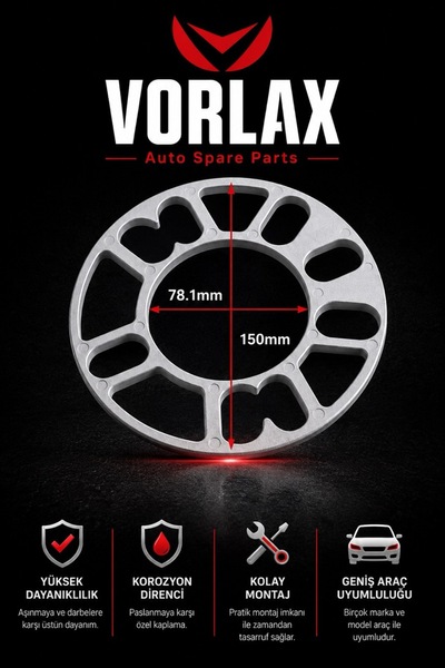 VORLAX UNIVERSAL 10 MM (1CM) ALÜMİNYUM FLANŞ
