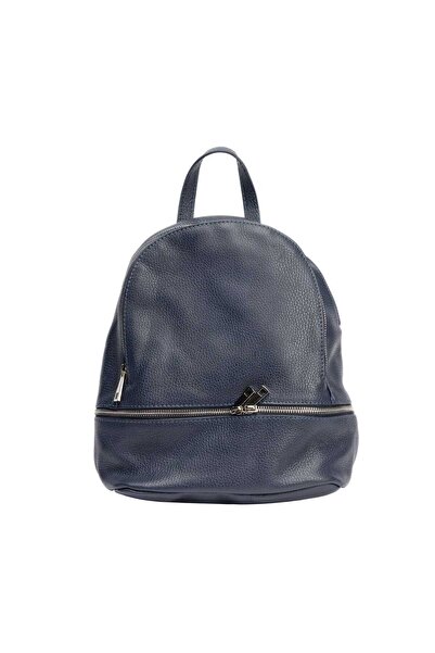 TORO NERO Rucsac de damă din piele naturală întoarsă bleumarin