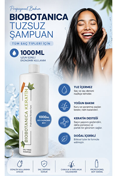 Biobotanica Tuzsuz - Salt Free Tüm Saçlar Için Şampuan 1000 ml