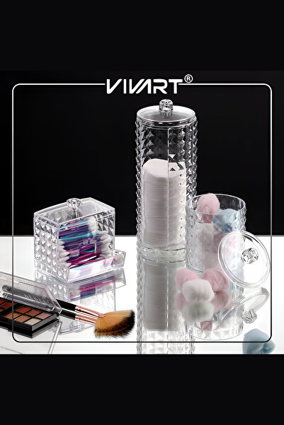 Vivart منظم مكياج متعدد الأغراض مكون من 3 قطع مع غطاء