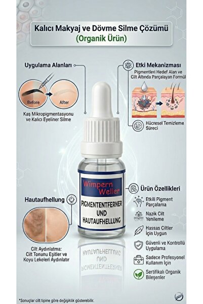 WİMPERNWELLEN Kalıcı Makyaj Silme Solüsyonu 10 ml (KİMYASAL MADDE IÇERMEZ- %1...