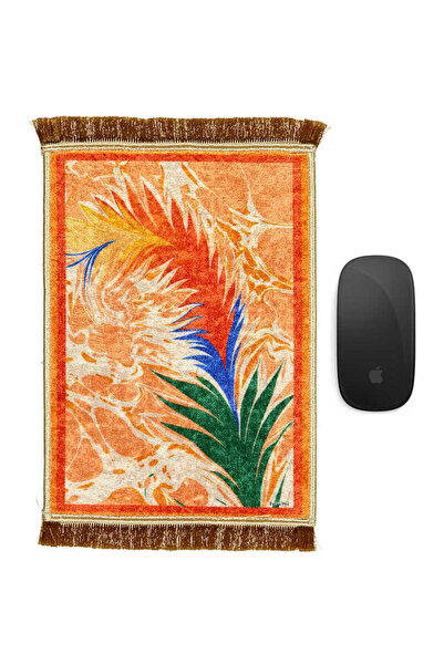 Bursa İpek Mousepad decorativ mic cu covor portocaliu