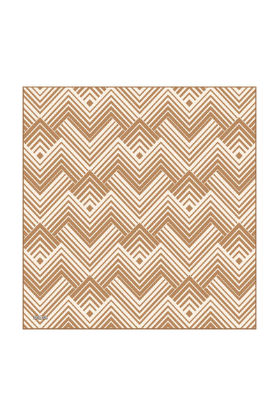 Bursa İpek Frape Synthesis Pattern Twill Silk Scarf