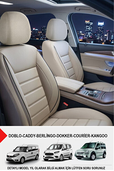 GM-DESIGN Jet Deri Ticari Oto Koltuk Kılıfı(DOBLO-CADDY-BERLİNGO-DOKKER-COURİ...