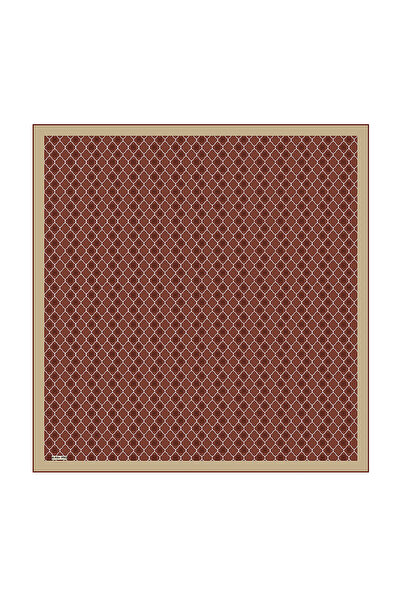 Bursa İpek Cinnamon Monogram Silk Scarf