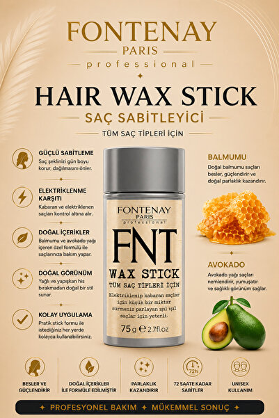 Fontenay Hair Wax Stick 75gr - Saç Sabitleyici BERBERSTICKWAX Unisex