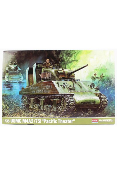 Academy 13562 1/35 Usmc M4A2 (75) (Pacific Theater) Tank, Plastic Model Kit