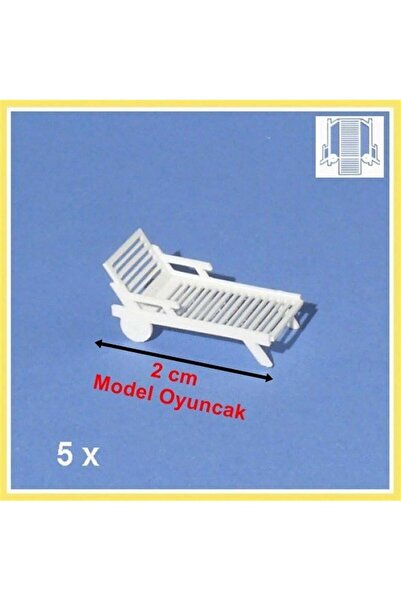 Genel Markalar Schulcz 530101-5 1/200 Ölçek, Şezlong-Beyaz-5 Adet