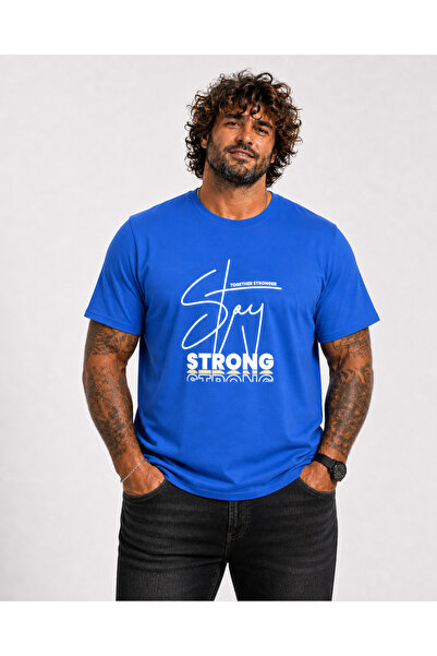 Starbattal Tricou cu gâtul în formă de O pentru bărbați, mărime mare, Strong ...