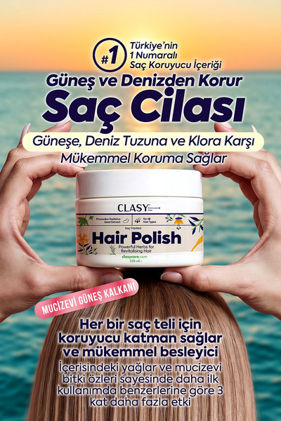 Clasy Care Hair Polish 250 ml Boyalı Saçlarda Dahil Tüm Saç Tipleri Için Saç ...