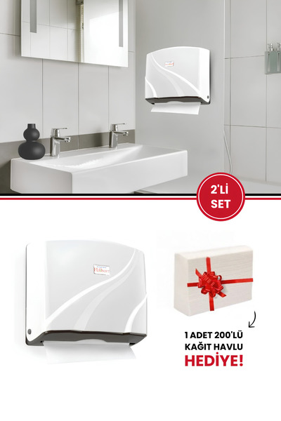 Flora Z Katlamalı Kağıt Havluluk 200'lü F177 Beyaz 2 Adet 100lü Kağıt Havlu H...