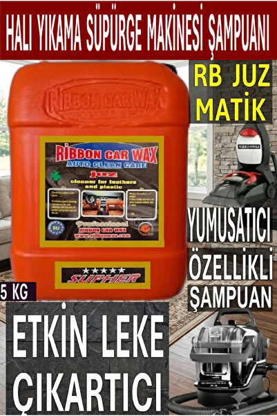 ribbonwax HALI VE KOLTUK YIKAMA SÜPÜRGE MAKİNESİ ŞAMPUANI (YUMUŞATICI FORMÜL ...