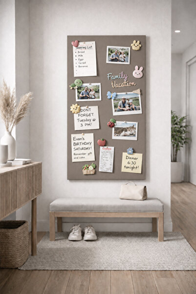 Decopin METAL MAGNET PANOSU - HATIRLATMA HATIRA PANOSU 40X80 CM BÜYÜK BOY VİZON