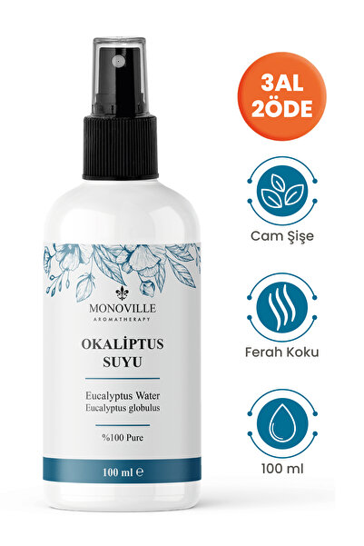 Monoville Okaliptus Suyu 100 ml Cam Şişe Sprey Başlıklı (Eucalyptus Water)