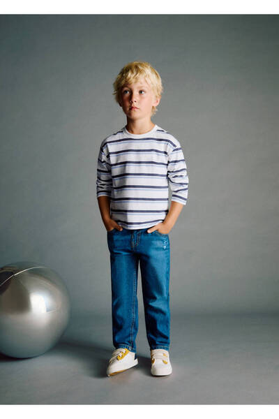 MANGO Baby Tricou cu dungi din bumbac