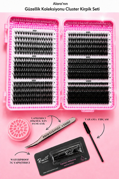 alaraycosmetics Takma Kirpik Seti D Curl Lifting Etkili- Extra yumuşak -Batma...