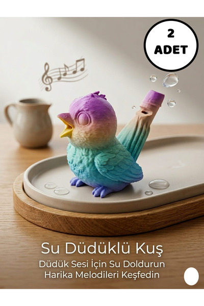 Folle Kuş Sesi Çıkaran Sevimli Kuş Şeklinde Düdük
