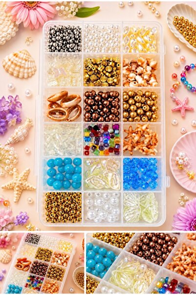 yiğit aksesuar Special Set for the Summer Season Jewelry Making Beads Kit wit...