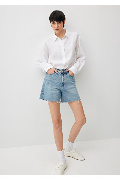 Mavi Millie 90lar Gölgeli Indigo Mavisi Jean Şort 1458934576