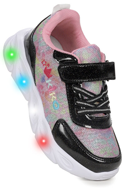 Kiko Kids Teno Cırtlı Işıklı Kız Bebek Spor Ayakkabı