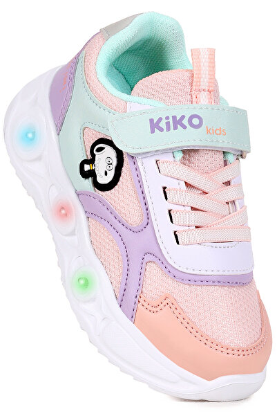 Kiko Kids Pean Işıklı Cırtlı Kız Çocuk Spor Ayakkabı