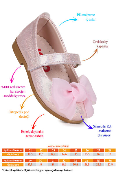 Kiko Kids Lil Cırtlı Kız Bebek / Çocuk Babet Ayakkabı