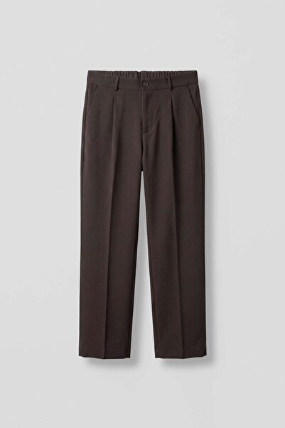 ablukaonline Erkek Baggy Fit Beli Lastikli Rahat Pantolon Kahverengi