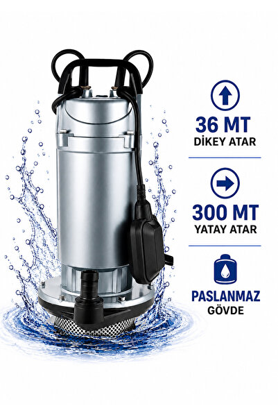 OPTIVEX Qdx1,5-33-1,5 Fb Su Pompası Dalgıç Pompa 2 Hp 36 Metre Yukarı Basma
