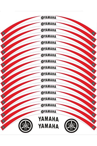 Yamaha YS 125 Jant Şeridi Beyaz - Kırmızı