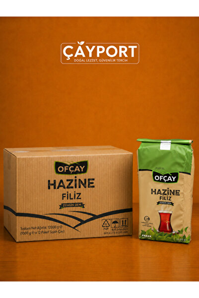 Ofçay HAZİNE SİYAH ÇAY 1 KG × 12 ADET KOLİ